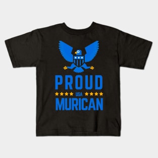 Proud American - Murica Merica USA Patriot Kids T-Shirt